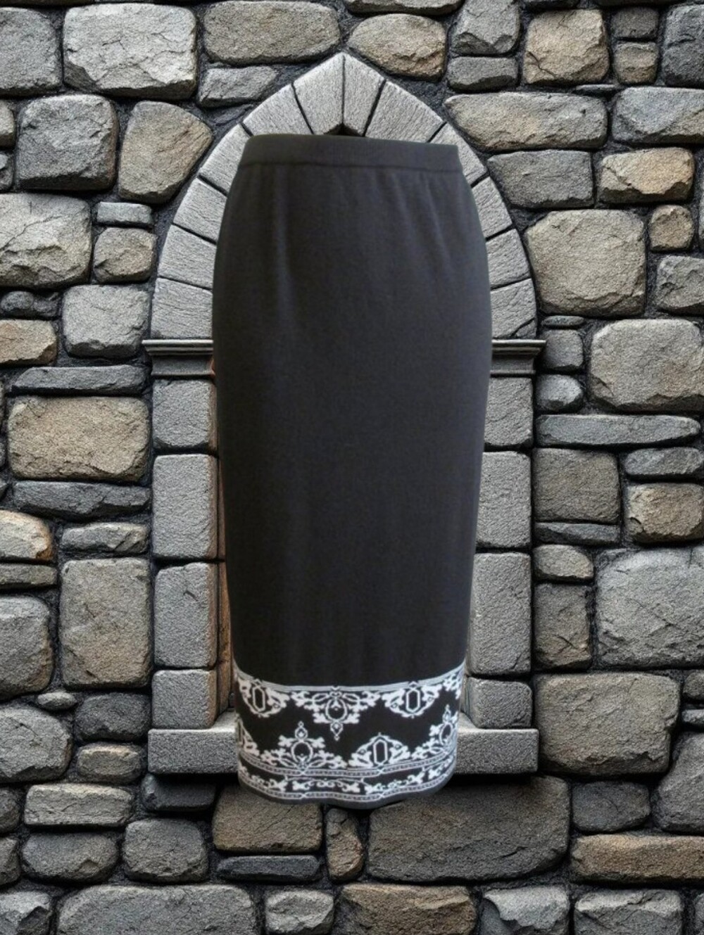 Long Black Sweater Skirt